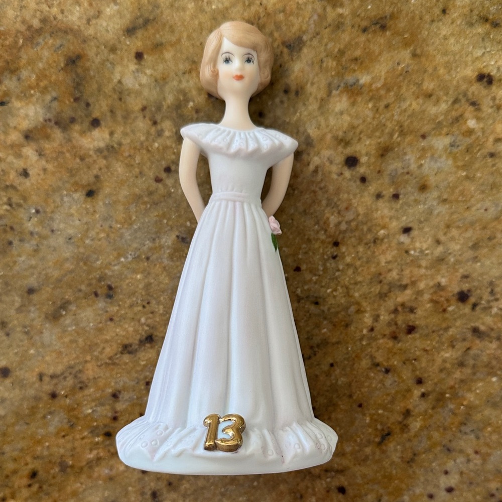 Growing Up birthday girls 13th birthday brown hair figurine